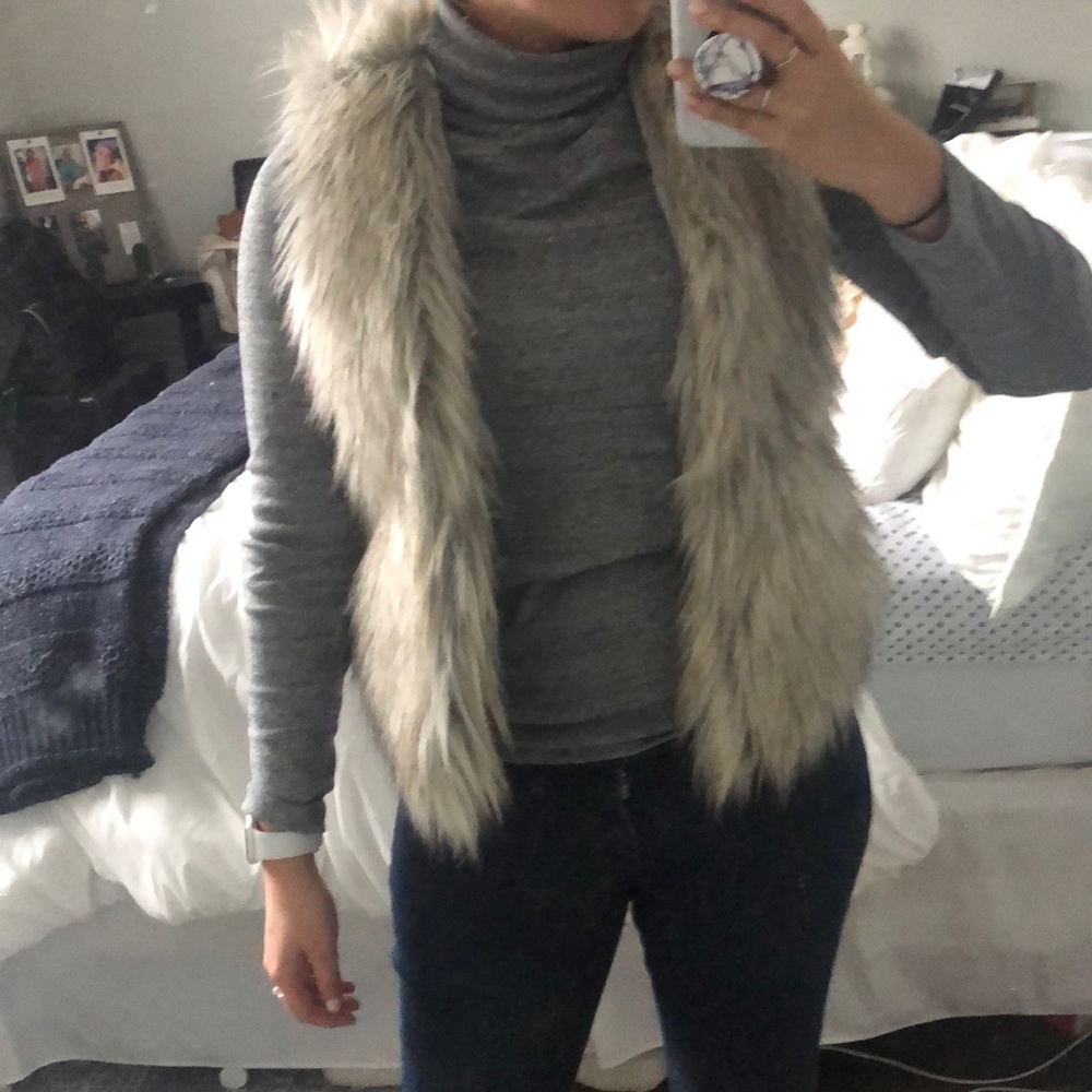 Faux Fur Vest, Abercrombie Kids